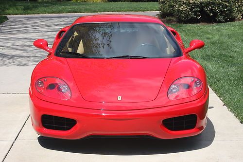2001 modena, red/tan, f1 auto/paddles, challenge grill, red calipers, shields