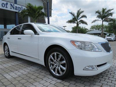 2007 ls460 pearl white navigation leather chrome rearview camera phone cool seat