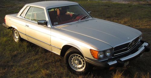 1978 mercedes-benz 450slc, 48k miles, silver/red leather, florida, all original