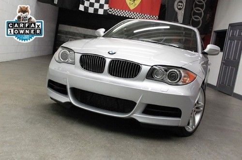 2011 bmw 135i coupe m sport pkg ... 6 speed ... gps .. silver/red