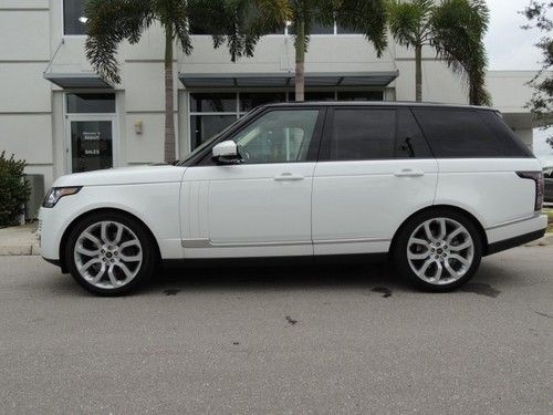 Brand new range rover hse white on white pano roof 22 factory wheels export rea