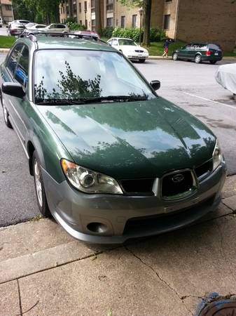 2007 subaru impreza outback wagon sport green manual 5 speed awd