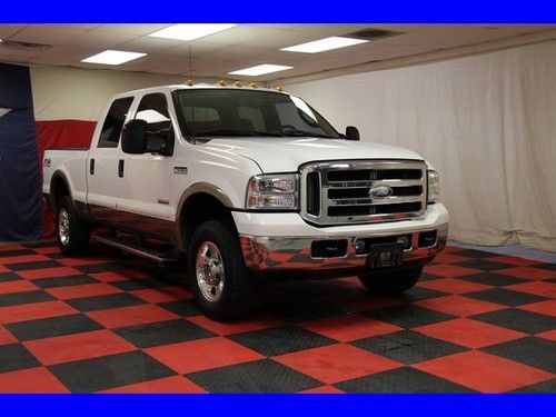 2007 ford f250 diesel 4x4 1-owner leather lariat short bed crew fresh services