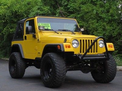 2003 jeep wrangler sport offroad tires lifted suspension 4.0l 5 speed no reserve