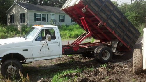 1997 f350 4x4 flatbed dump diesel