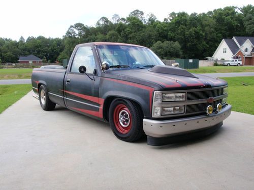 Silverado, hot rod, 350, chevy, low miles, lowered, rat rod, custom