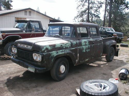 1959 ford crew cab 4 door pickup truck rare short box step side barn find