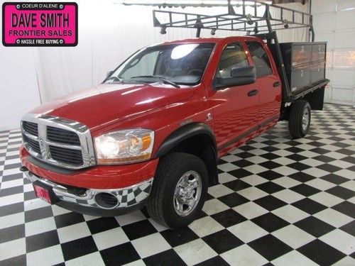 2006 crew cab flat bed with tool boxes tint tow hitch trailer brake cd player