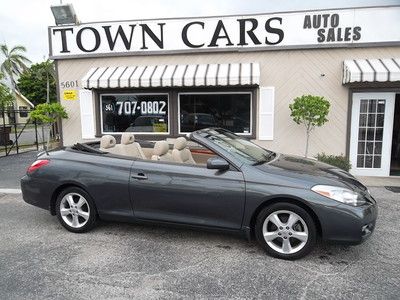 2008 toyota solara sle v6 convertible low miles leather immaculate condition !!