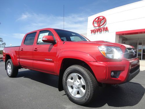 New 13 tacoma double cab long bed v6 4x4 trd sport automatic 4wd barcelona red