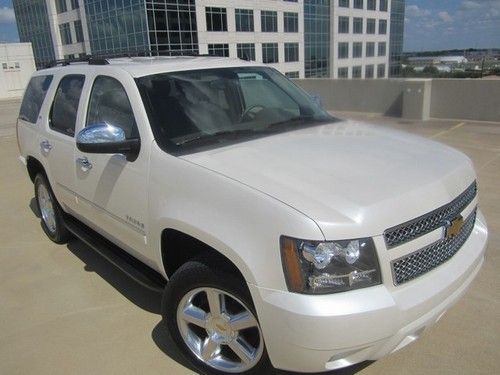 2012 chevy tahoe ltz 4x4 white- navigation- 2nd row captains- bose-