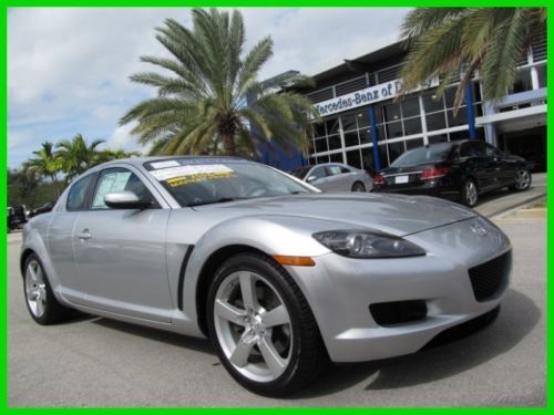 06 silver rx8 manual:6-speed 1.3l rotary coupe *cd changer *18 in alloy wheels