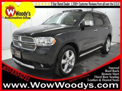 Awd v6 sunroof leather &amp; heated seats remote start navigation third row seating