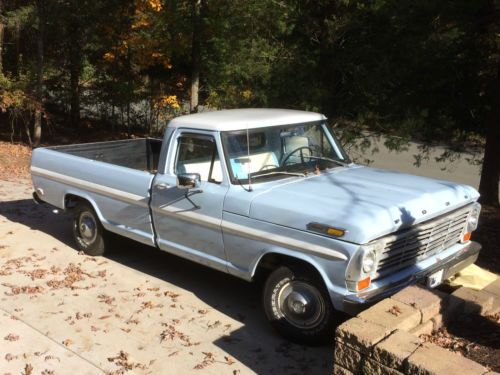 1969 f100 ford truck, rock solid, all done, cold ac, carolina blue, 8&#039; bed