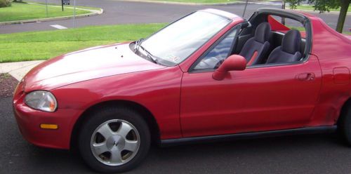 1994 honda del sol, red, auto, air, cruise, alloy wheels,no reserve