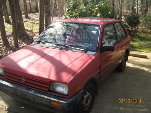1988 subaru justy gl hatchback 3-door 1.2l economy - hatchback - no reserve
