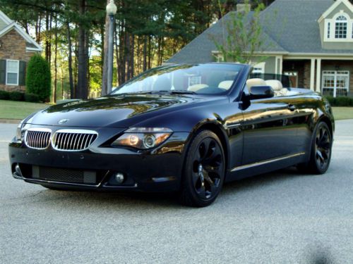 2007 bmw 650i convertible sport package automatic gloss black