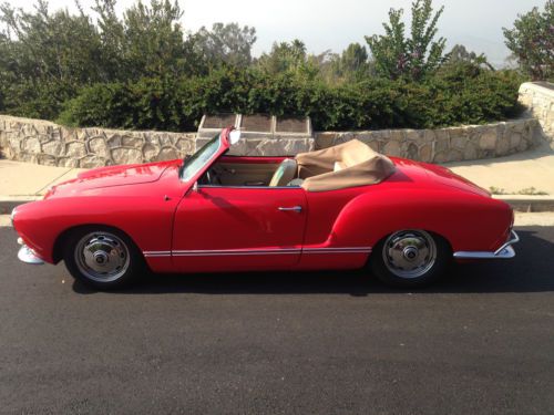 1967 volkswagen vw karmann ghia convertible red with tan interior