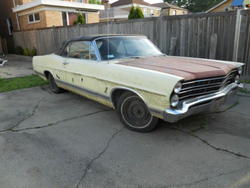1967 galaxie 500xl convertible 390cu yellow with a black top