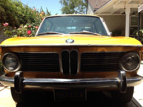 1970 bmw 2002, two door coupe, colorado orange, used, sunroof, black interior