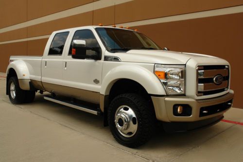 2011  ford f450 king ranch chrome pkg fx4 off-road crew cab diesel 4wd nav roof!