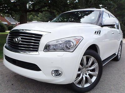 4wd 4dr 7-passenger infiniti qx56 4wd w/ tech and touring packages low miles suv