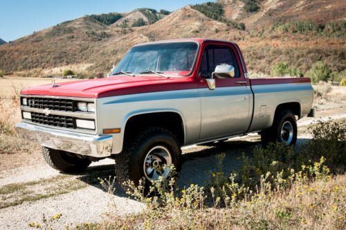 1984 chevy silverado k10 4x4 - short bed, fuel injection, custom fiberglass dash