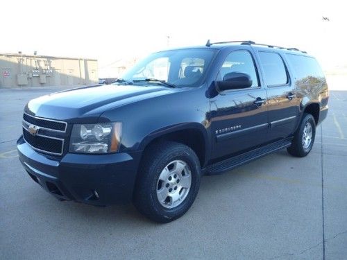 2007 chevrolet suburban 1500 lt 3rd row 2wd we finance leather blue on black