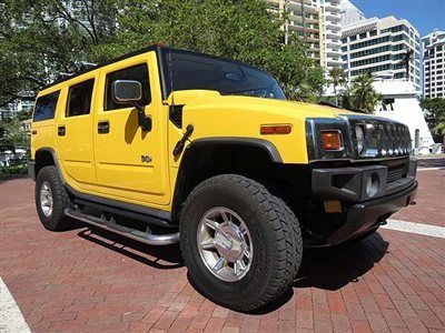 Florida stunning 2005 yellow hummer h2 sunroof xm dvd chromes lux package 4x4 v8