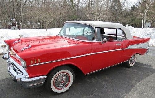 Old 1957 chevrolet bel air convertible