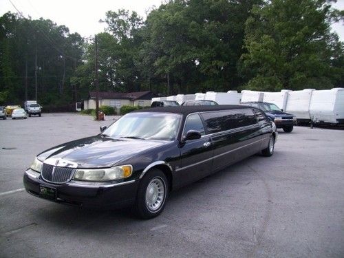 1999 lincoln town car executive limousine absolute auction! no reserve! bank rep