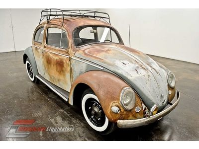 1957 volkswagen beetle air ride 1600cc 4 speed roof rack check this out