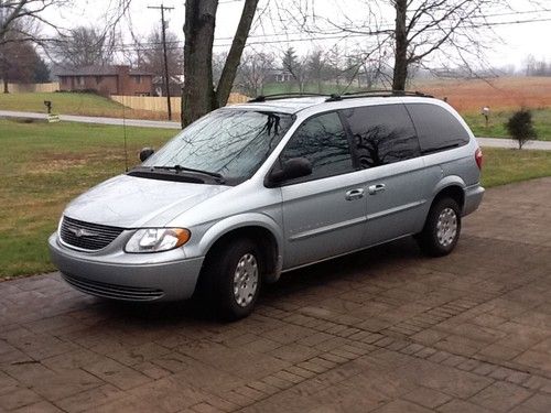 2001 chrysler town and country lx  - silver blue - no reserve