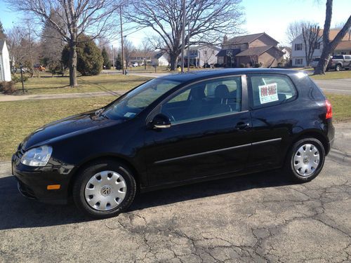 2008 vw volkswagen rabbit s black 2 door hatchback low miles automatic