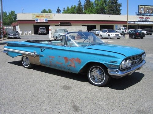 1960 convertible impala project.great resto candidate,factory paint,starts/runs.