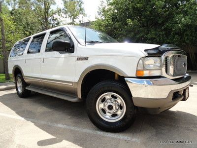 2002 ford excursion limited 4x4 7.3l powerstroke diesel awd leather htd seats tx