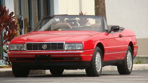 1988 cadillac allante one previous owner red and tan with black top no reserve