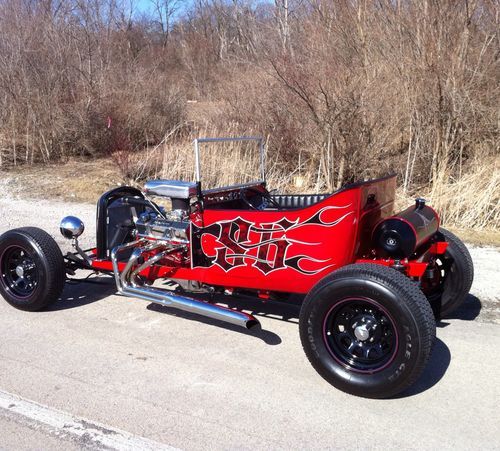 Red t bucket hot rod rat rod