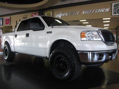 2008 ford f150 crew cab 4x4 lariat white leather lifted