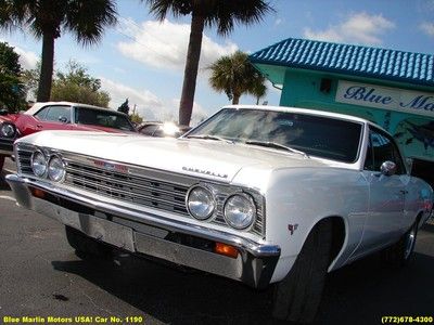 Classic pearl white 1967 chevrolet chevelle 350 big block bored 420 hp