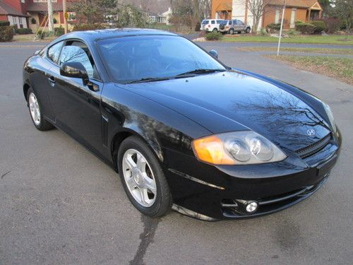 2003 hyundai tiburon gt 2.7l v6 engine sports coupe no reserve leather  look !!!