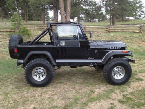 1984 jeep cj7 laredo 5.7l 350v8 black 127k lift 35s arb&#039;s no reserve!