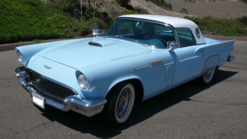 1957 ford thunderbird 312/245hp v8 automatic with factory hardtop!
