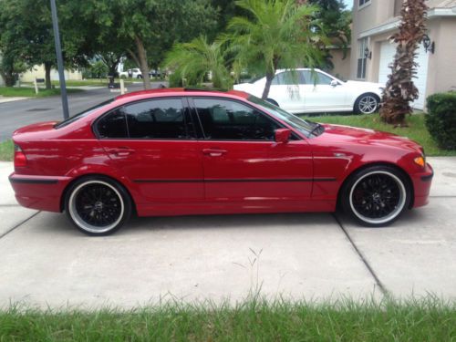 2004 bmw 330i performance pkg *zhp* 6-speed imola red on black leather seats