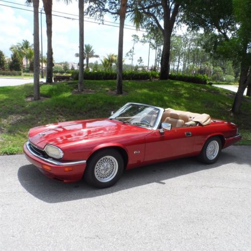 Beautiful red 94 jaguar xjs convertible great condition classic style low miles!