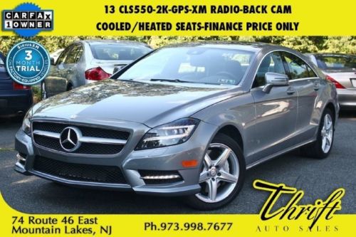 13 cls550-2k-gps-xm radio-back cam-cooled/heated seats-finance price only