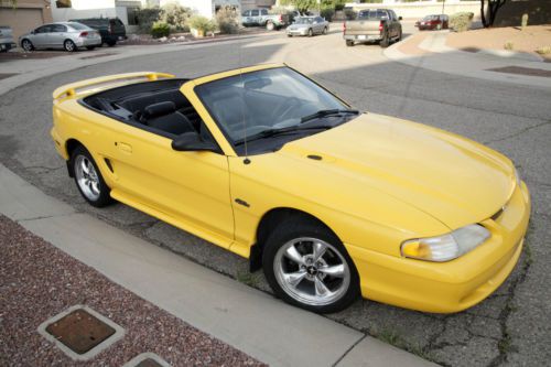 1998 ford mustang gt convertible chrome yellow 4.6l automatic