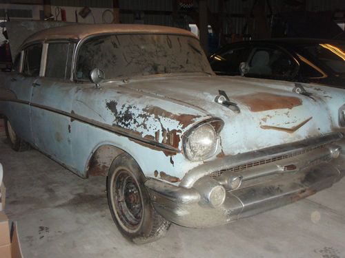 57 chevy bel air barn find classic survivor project car imca drag race 55 56 58