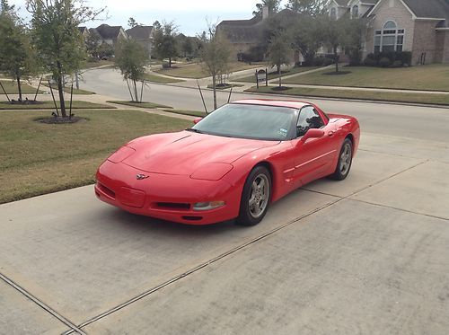 2002 corvette coupe, red, 6 speed, bolt ons, 29,000 miles!!