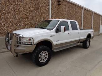2005 ford f350 king ranch crew cab long bed-diesel-4x4-bank six gun-low miles